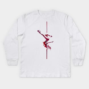 Pole Dancer Kids Long Sleeve T-Shirt